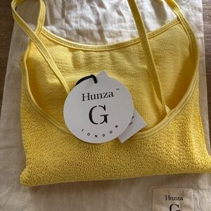 Hunza G Pamela Yellow One Piece Swim Suit